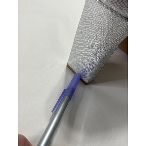 42 Gold Linx Silver Heels Size 9.5 - Picture 7 of 13